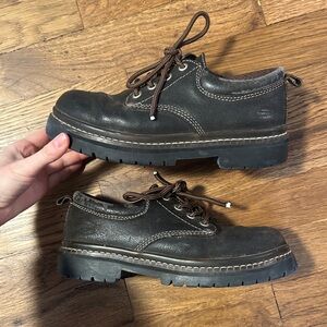 Vintage Skechers Y2K 90’s Brown Leather Chunky Oxfords - Size 6